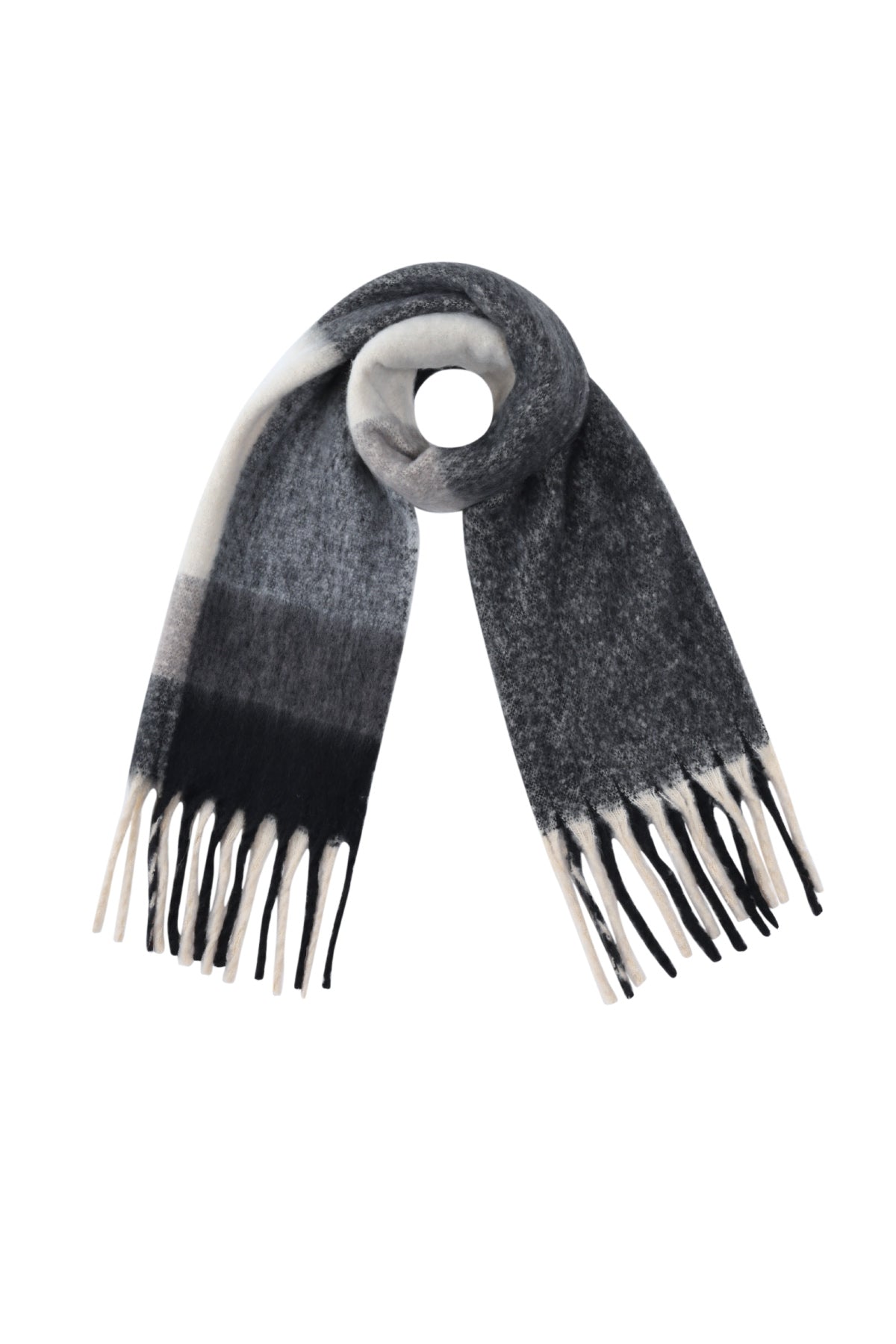 Stylish Women's Winter Scarf in Plaid & Solid Colors