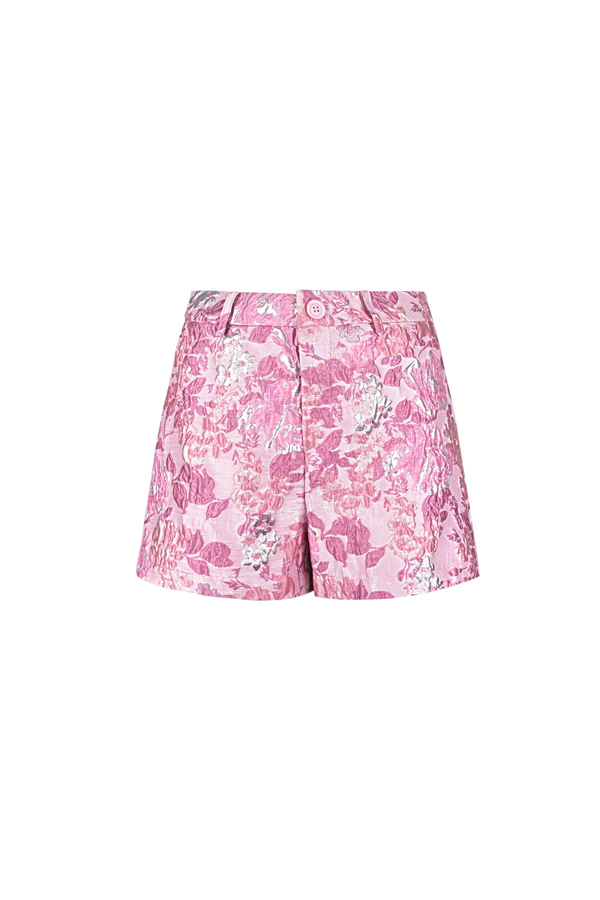 Geweven Polyestervezel Vrouwen Shorts Elegante Bloemenprint