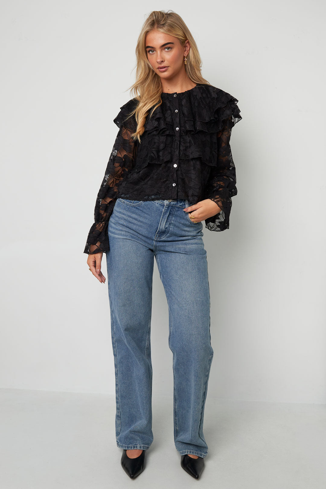 Gelaagde blouse met kant