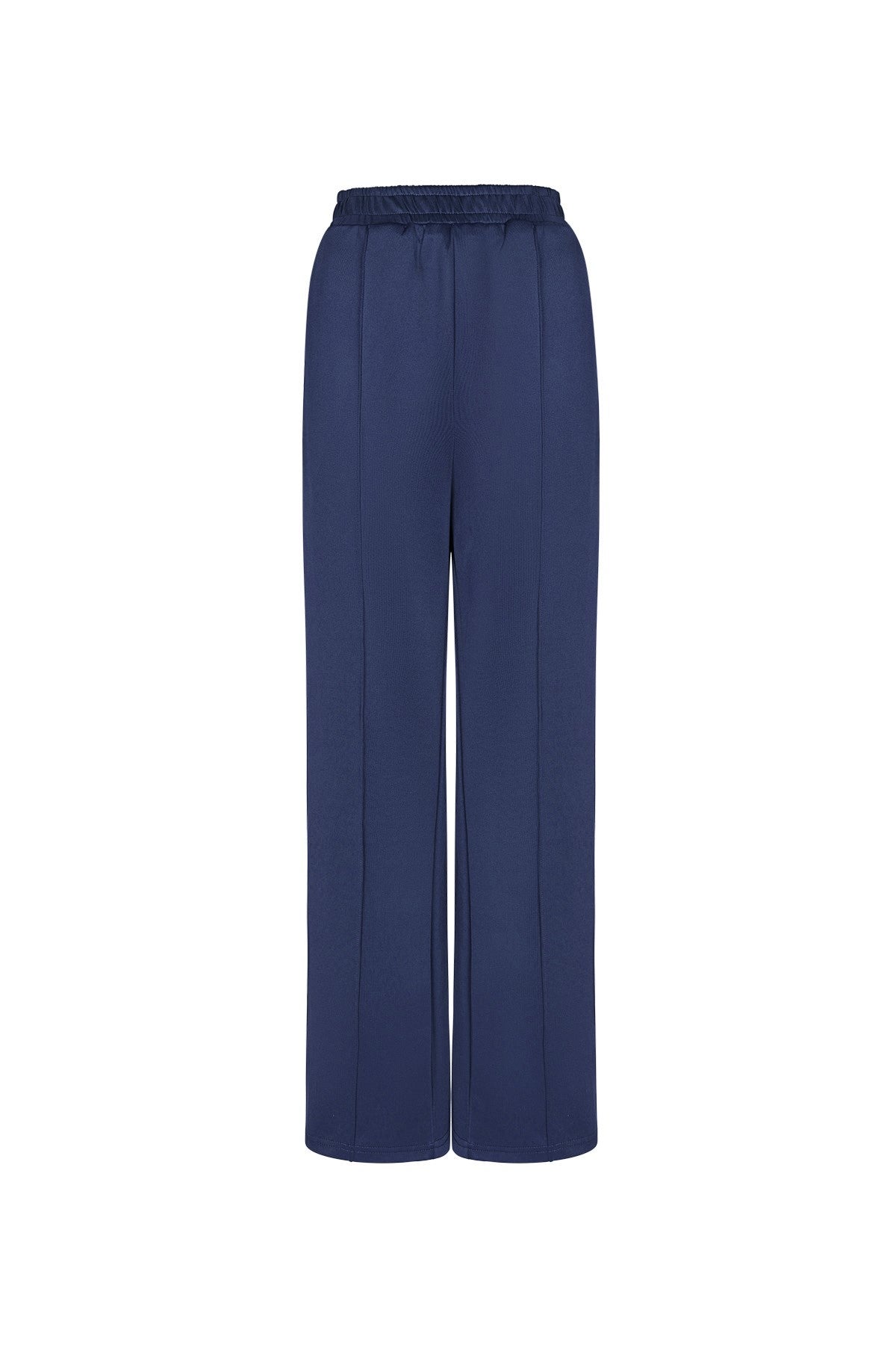 Women's woven straight-leg sporty heart-patterned trousers