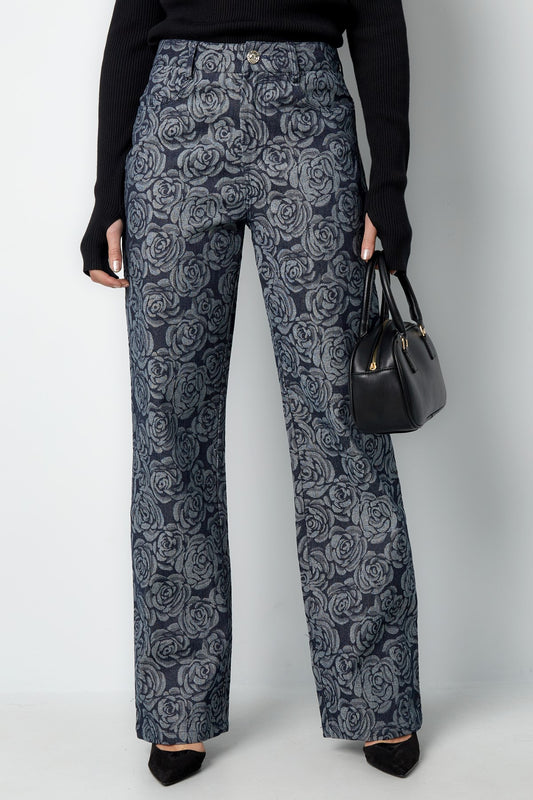 Flower fusion broek