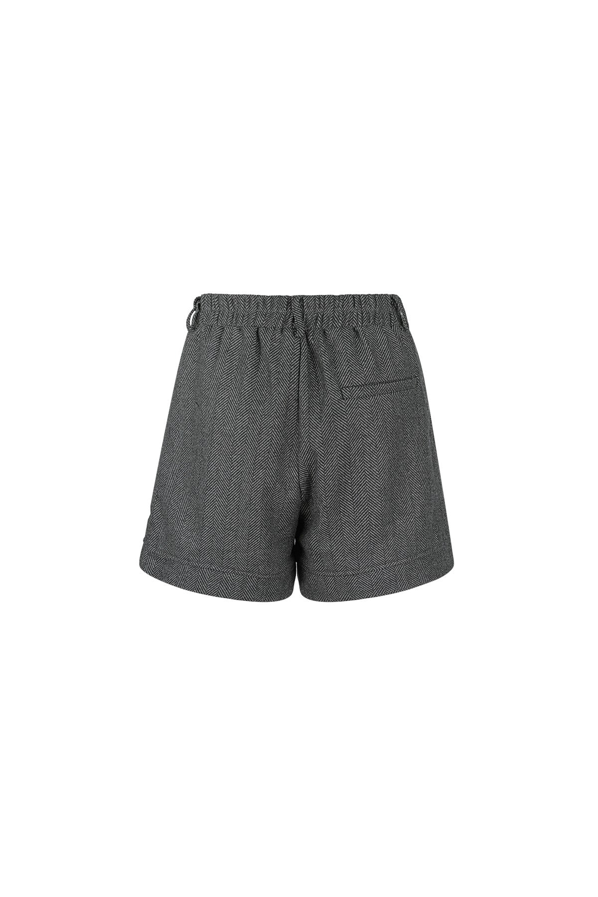 High-Waist Shorts Damen | Strukturierte Passform | Dunkelgrau & Beige