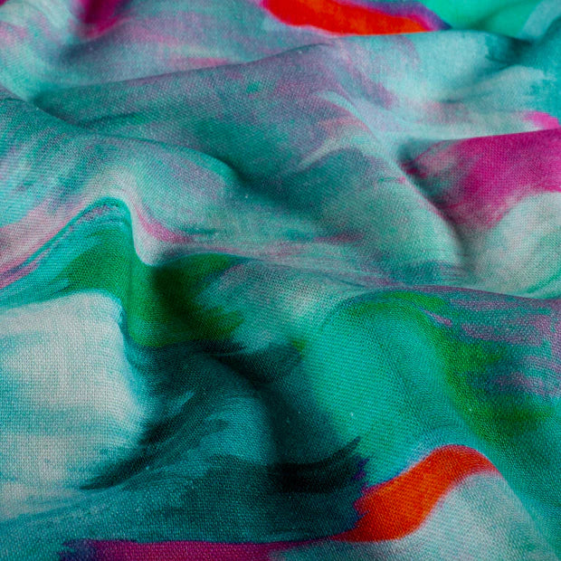 Viscose linnen vrouwen broek abstract print