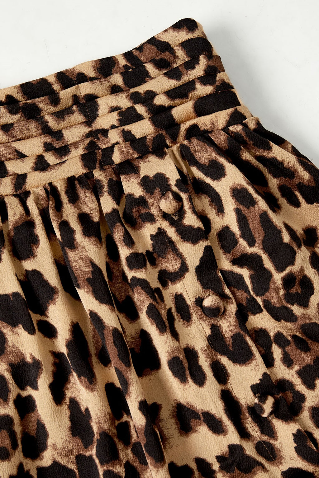 Midirock mit Leopardenmuster | Elastischer Bund | Damen