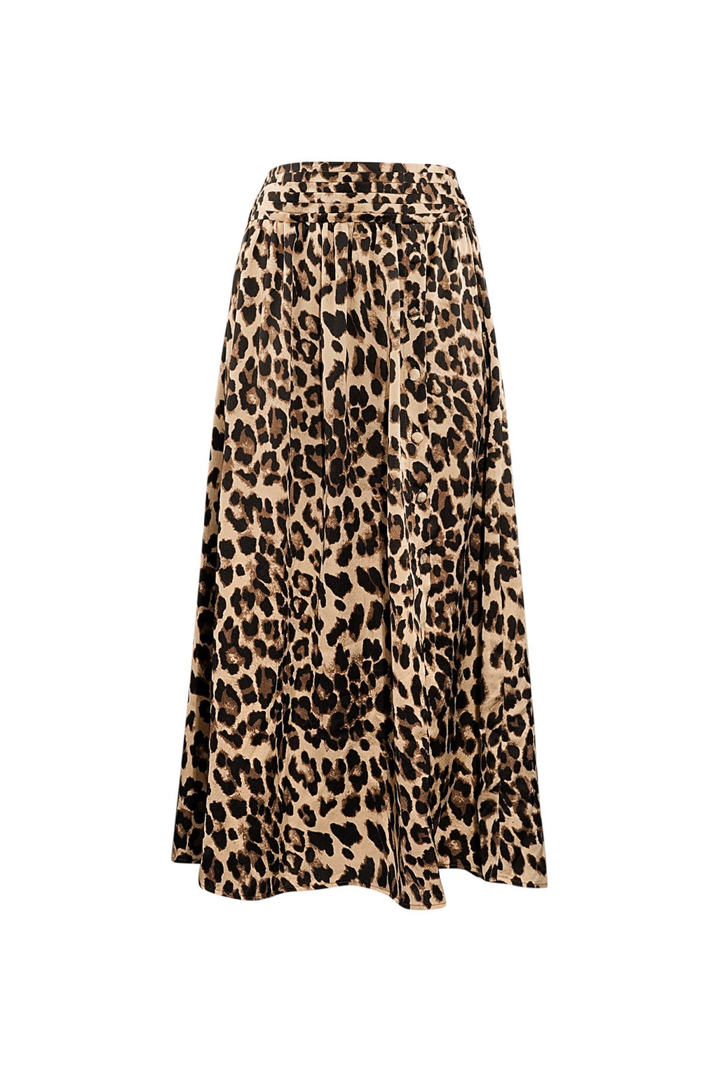 Midirock mit Leopardenmuster | Elastischer Bund | Damen