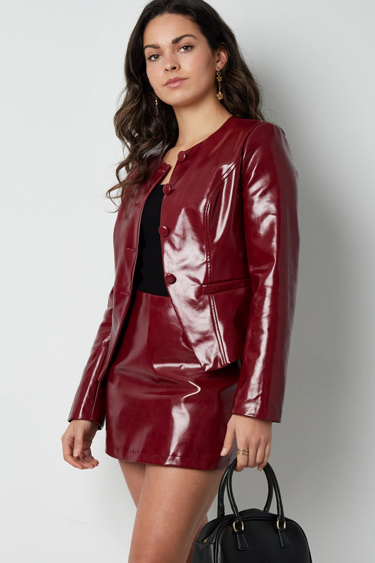 Trendy PU skort