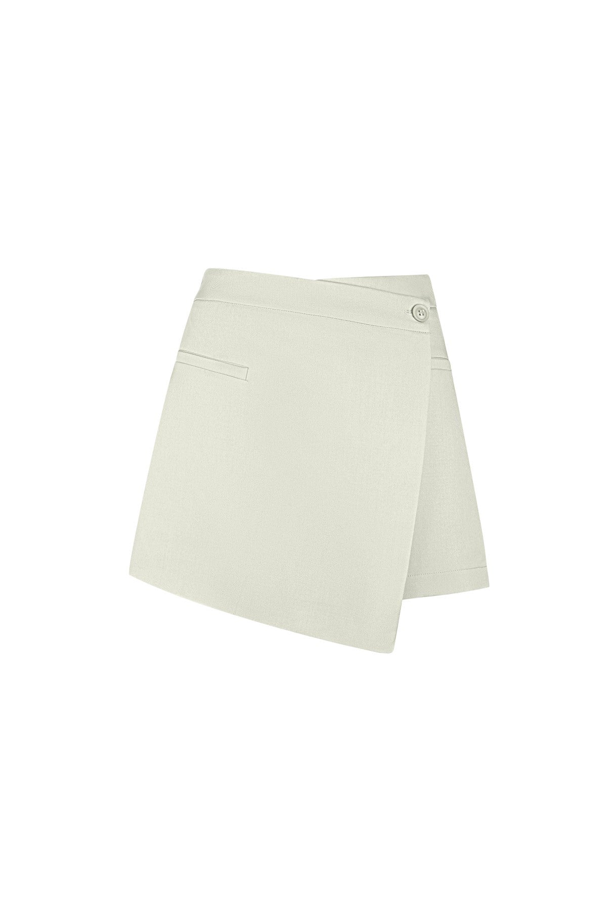 Asymmetrische Wrap Minirok Dames | Fuchsia, Groen & Beige