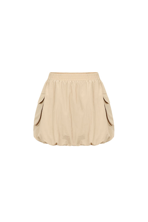 Ballonrock mit Cargotaschen | Khaki | Skort Damen S-L