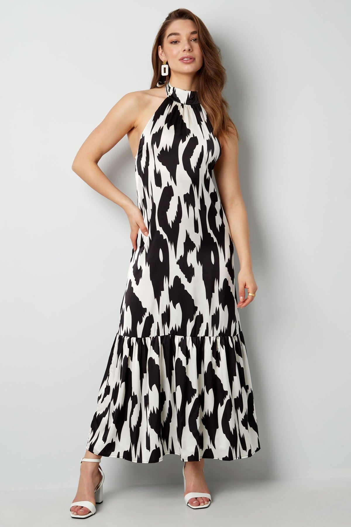 Neckholderkleid mit Print