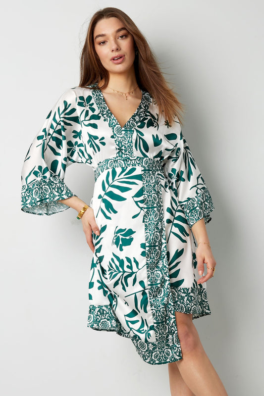 Midi-jurk met fleurige print