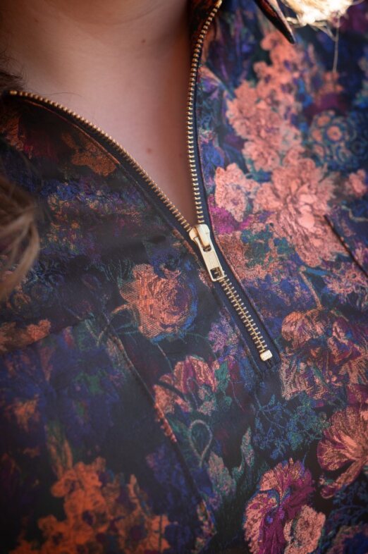 Kleid Noëlle Jacquard-Blumenmuster