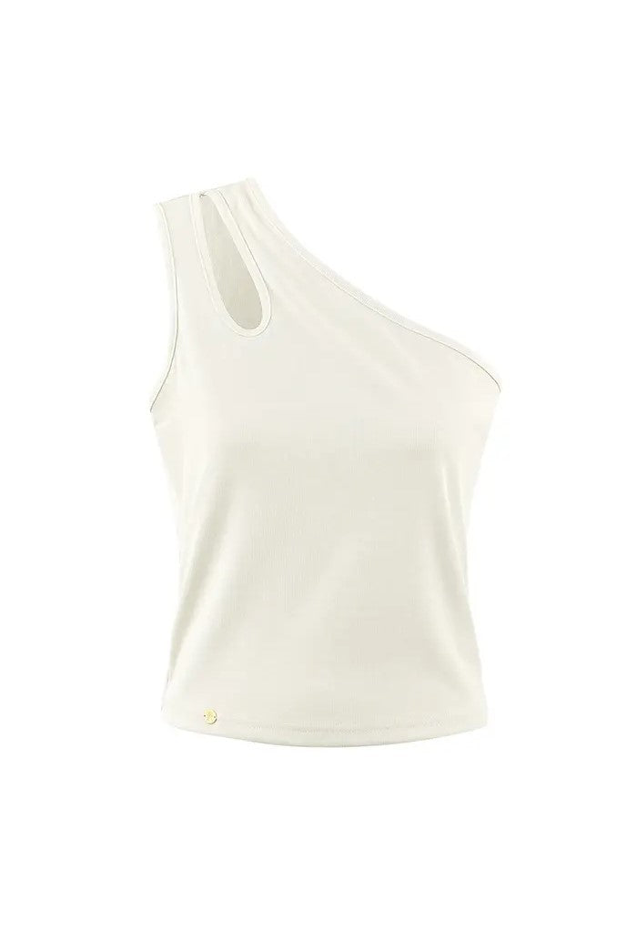 One-Shoulder-Top mit Cut-Out | Enganliegend & Luftig