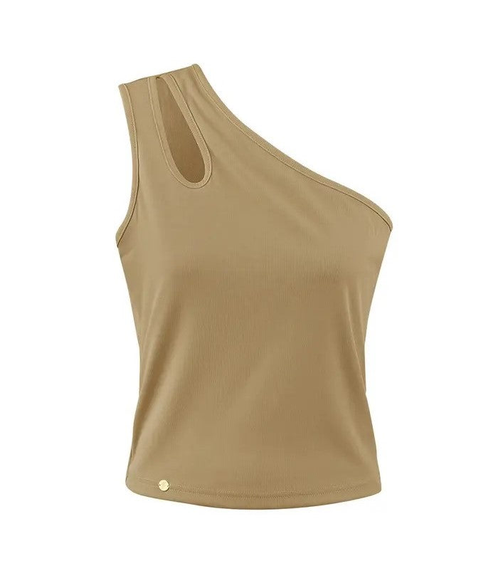 One-Shoulder-Top mit Cut-Out | Enganliegend & Luftig