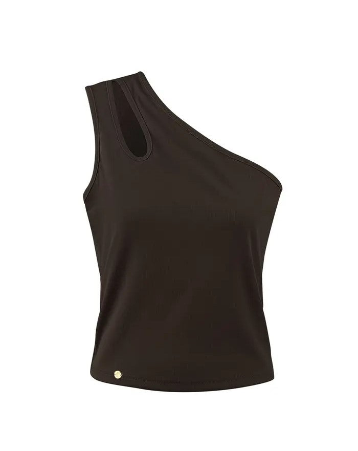 One-Shoulder-Top mit Cut-Out | Enganliegend & Luftig