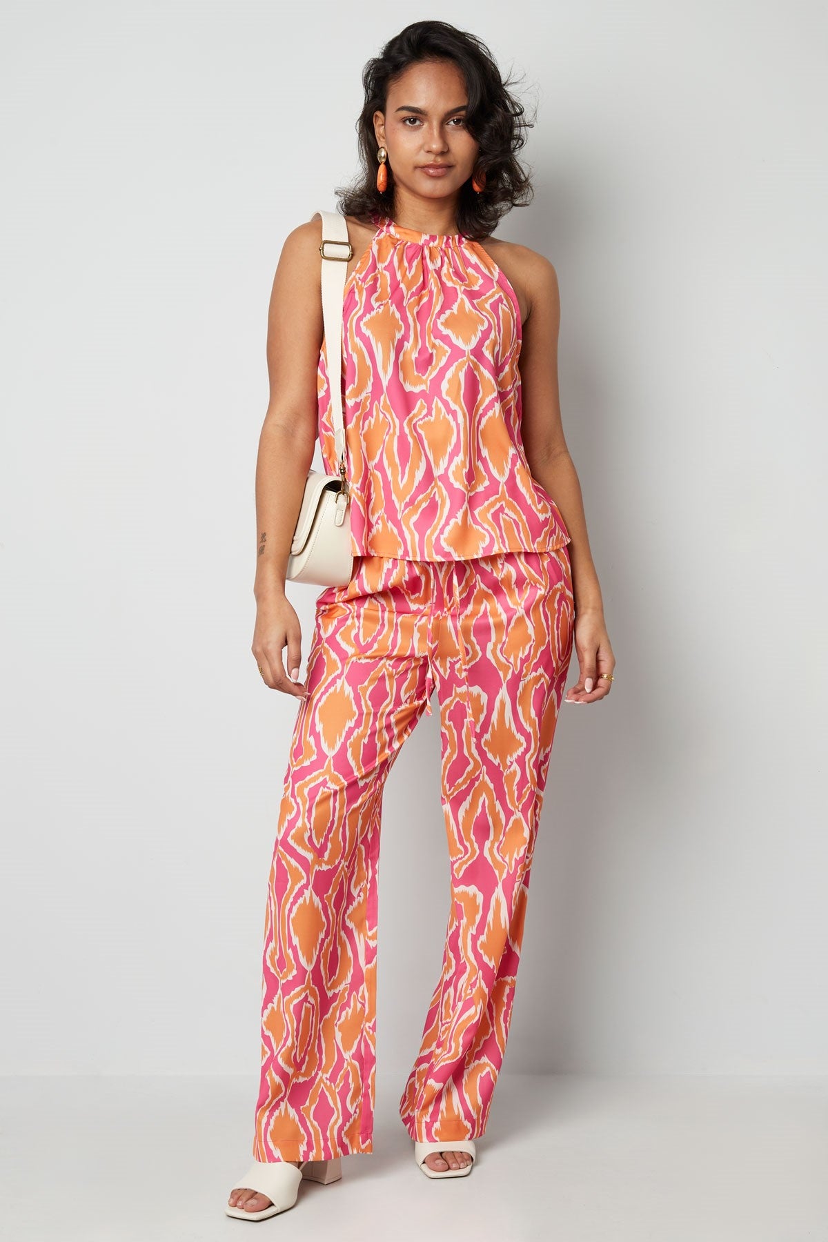 Buntes Neckholder-Top mit Print