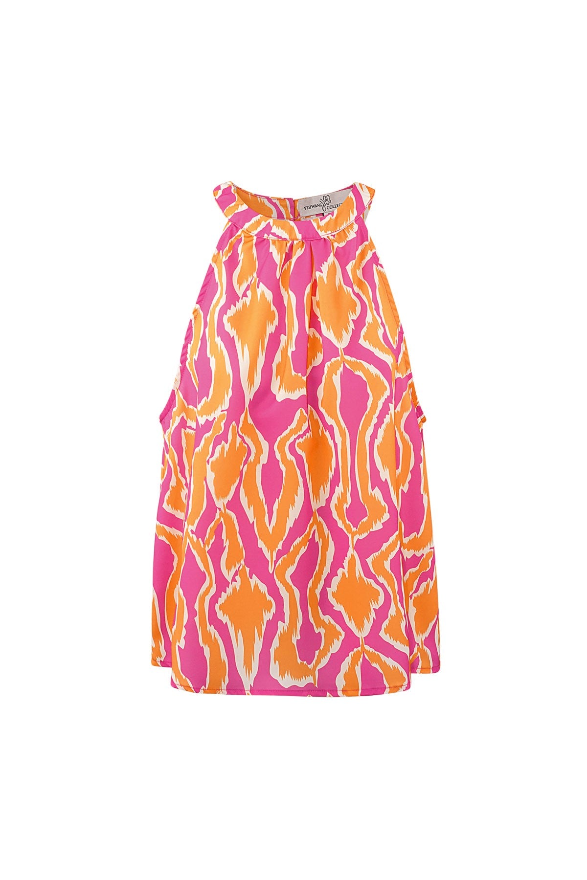 Buntes Neckholder-Top mit Print