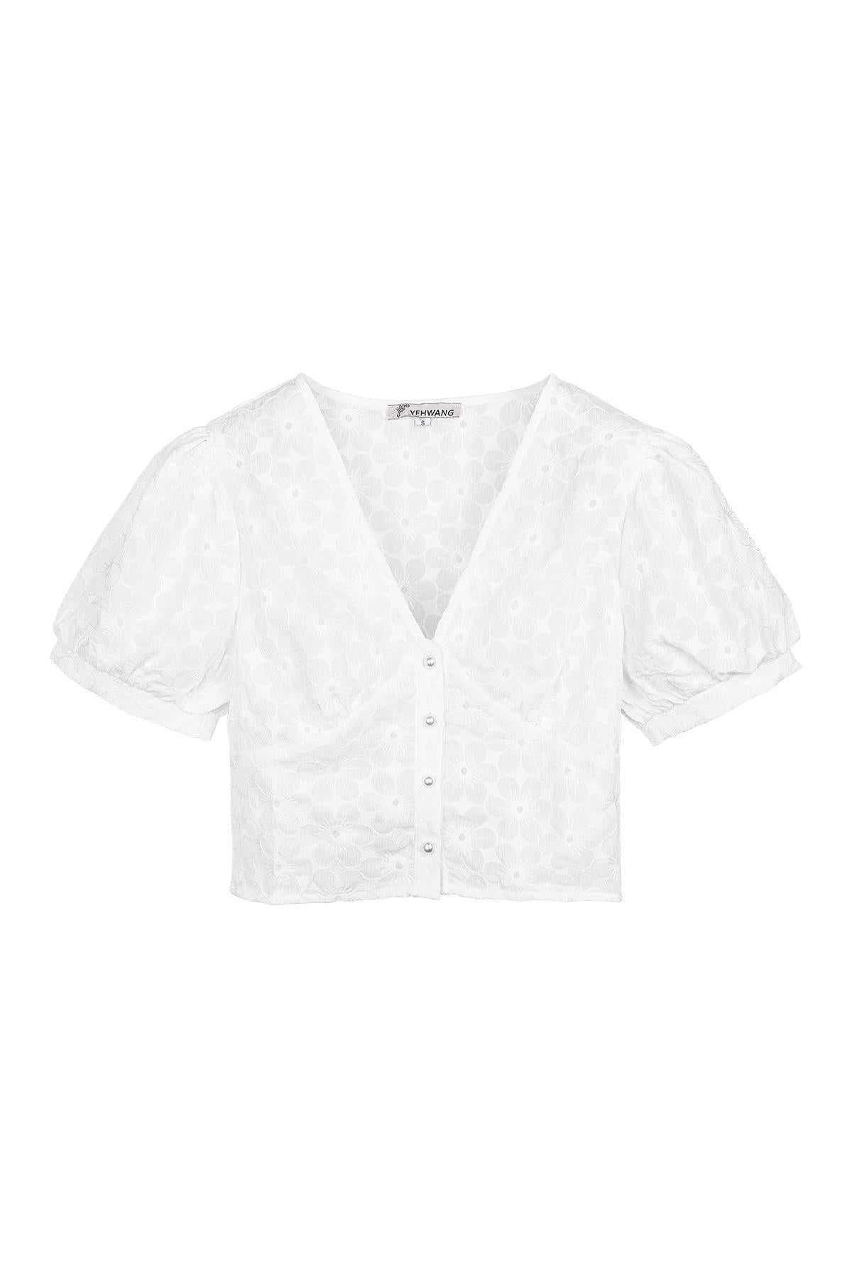 Floral Print Crop Top & V-Neck | Women's Short Sleeve