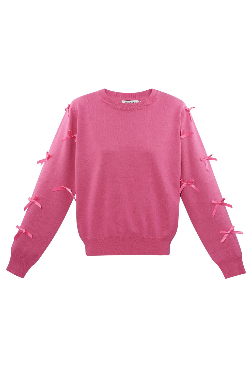 Viscose Top with Long Sleeves & Bows – Soft & Flowy | Fuchsia, Green, White & Black | S/M-L/XL