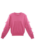 Viscose Top with Long Sleeves & Bows – Soft & Flowy | Fuchsia, Green, White & Black | S/M-L/XL