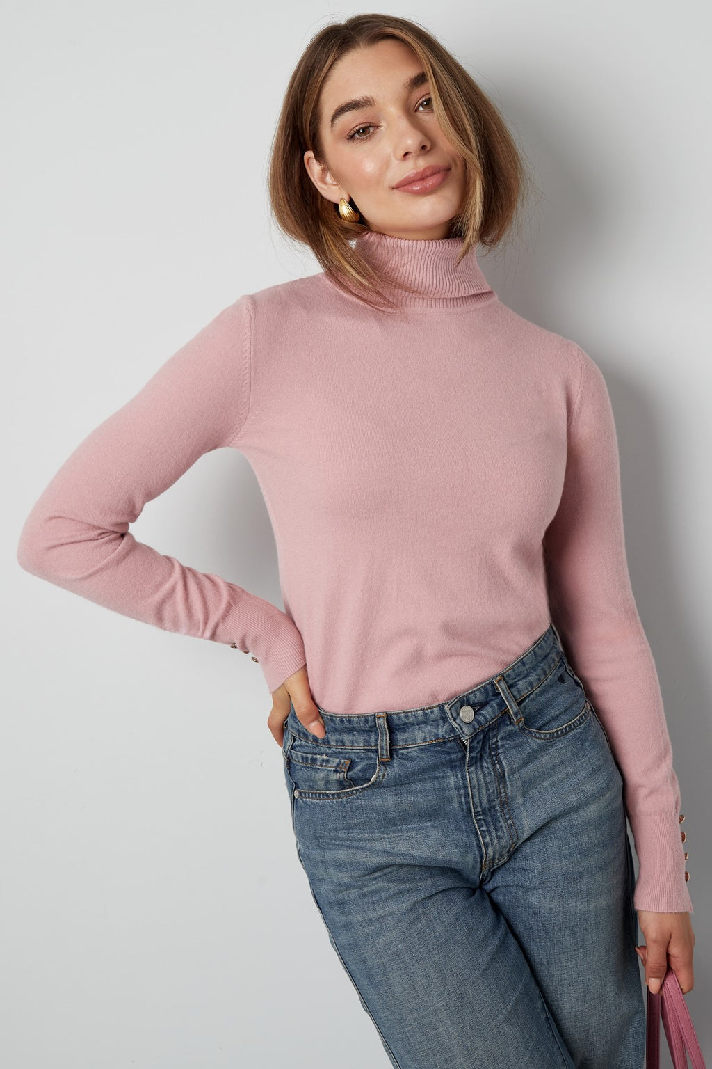 Rollkragen Top Damen | Slim Fit Langarm | Viskose