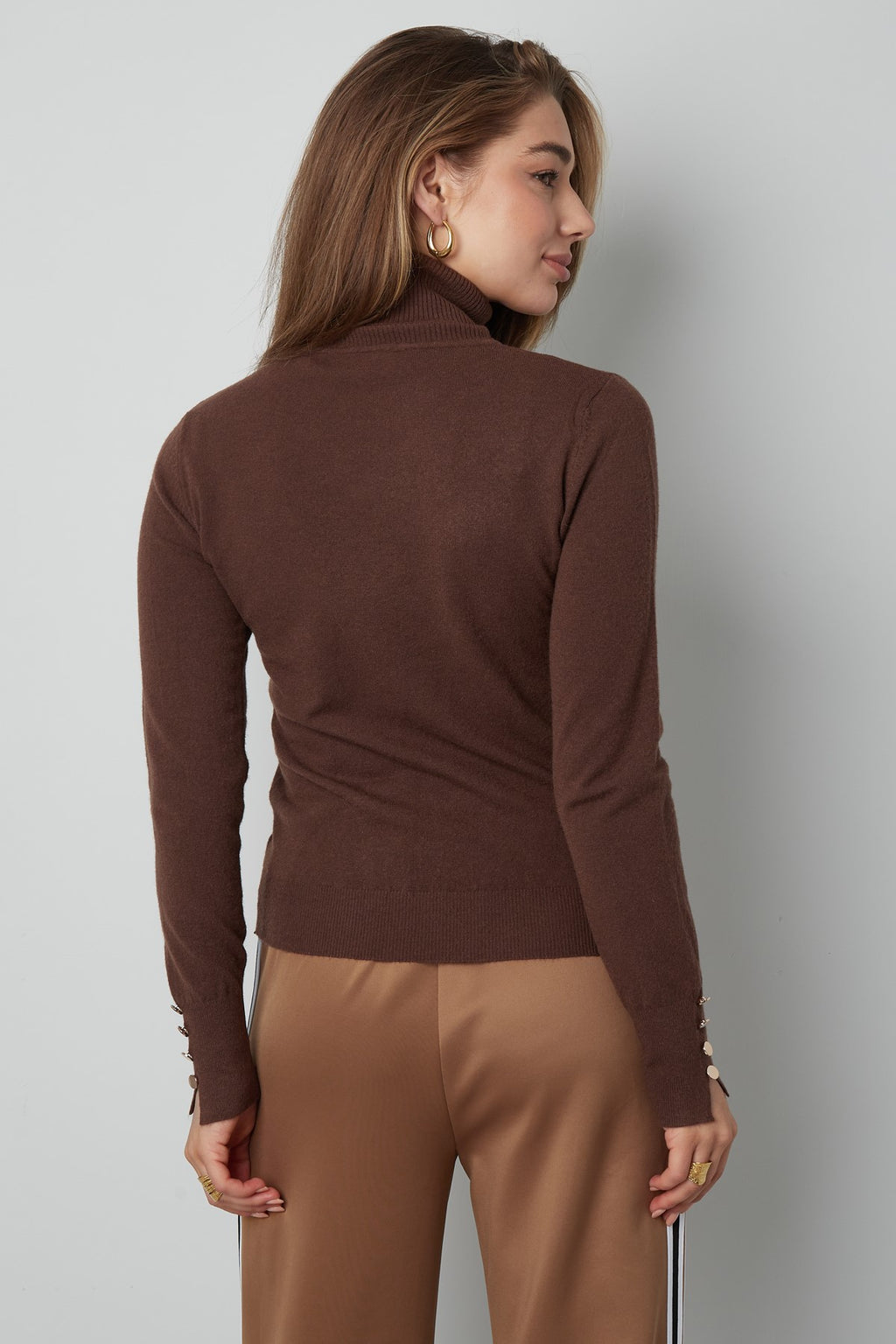 Rollkragen Top Damen | Slim Fit Langarm | Viskose