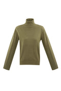 Viscose Women's Turtleneck Top with Long Sleeves