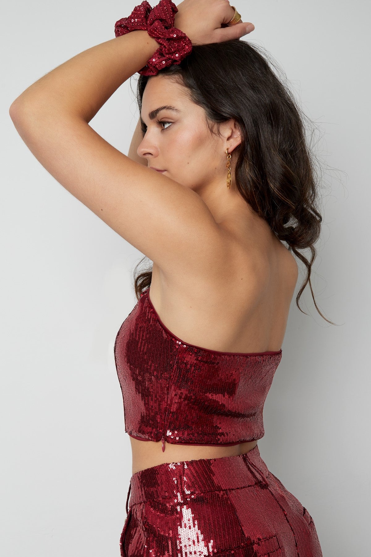Strapless Pailletten Top | Dames Feest & Party Wear