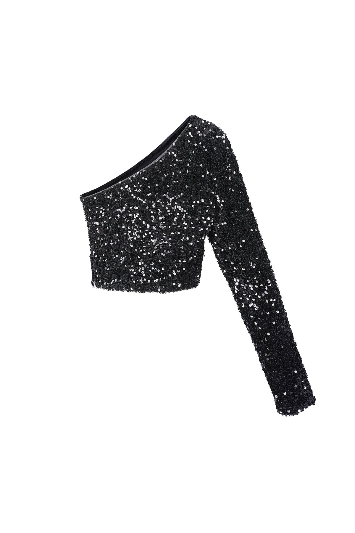 Glitter one shoulder top