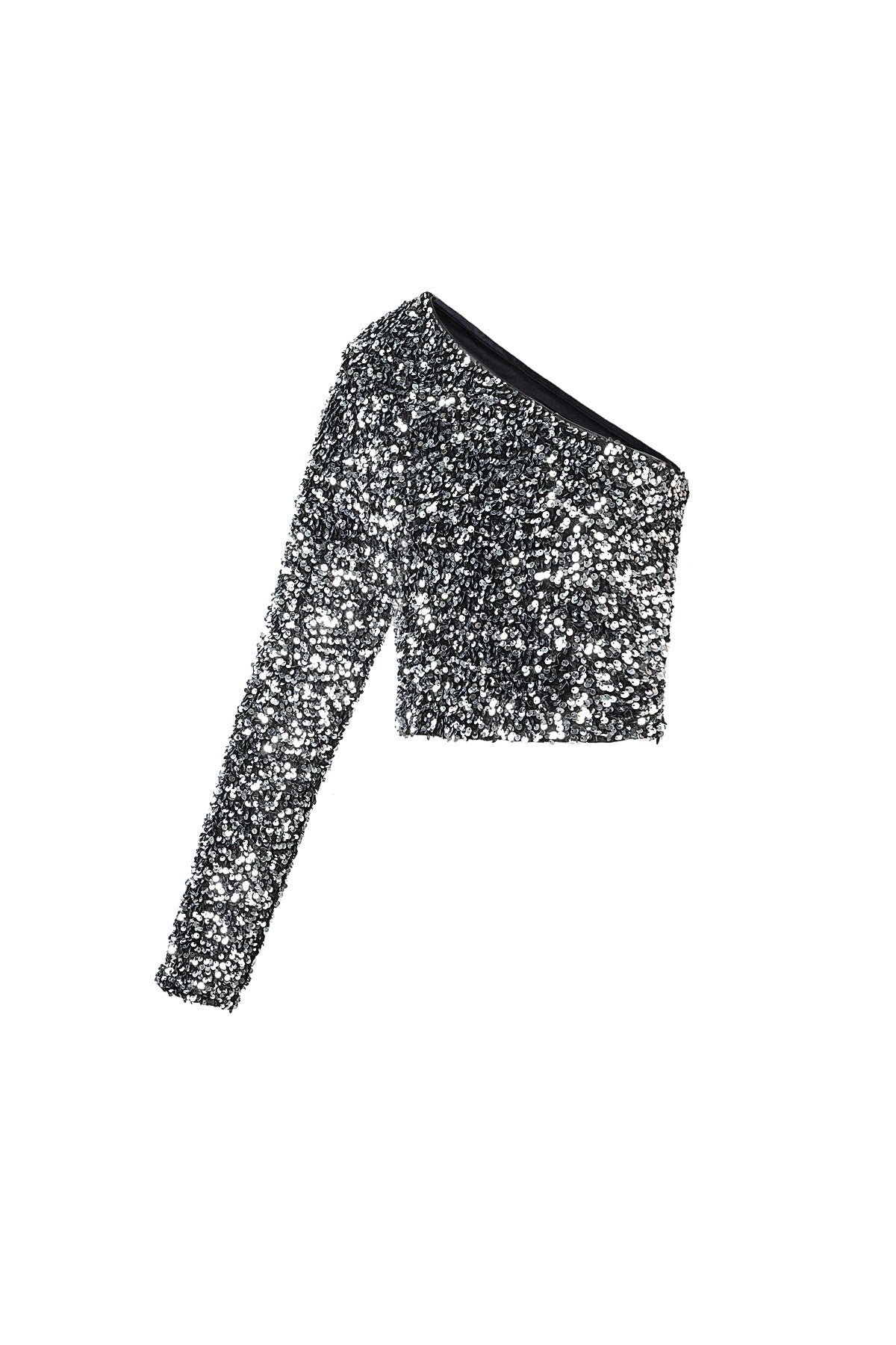 Glitter one shoulder top