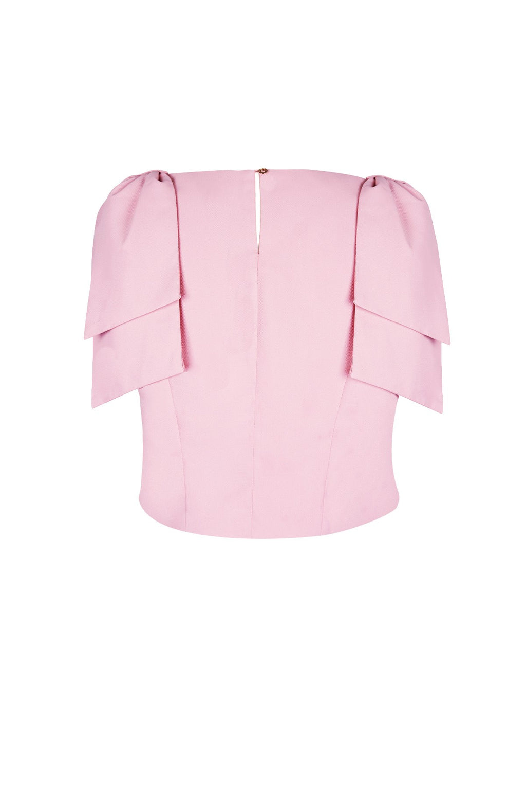 Crop Top mit Raffärmeln & Bindebändern | Gefüttertes Damen-Sommer-Top