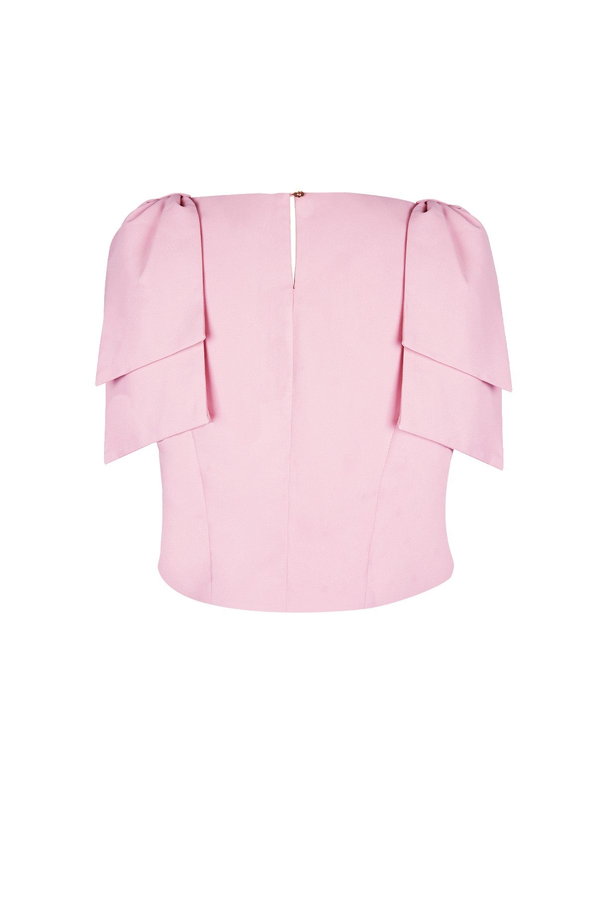 Crop Top mit Raffärmeln & Bindebändern | Gefüttertes Damen-Sommer-Top