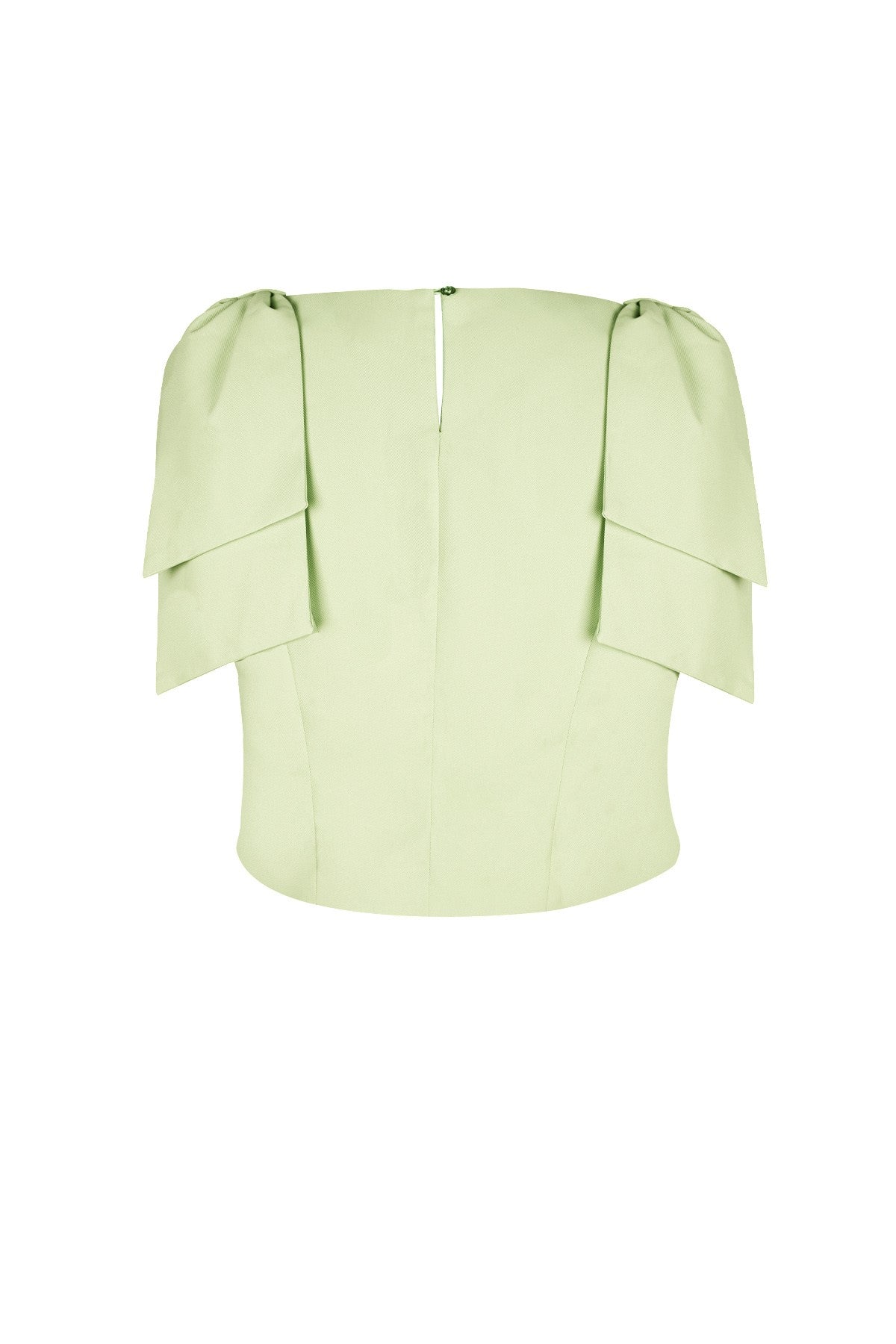 Crop Top mit Raffärmeln & Bindebändern | Gefüttertes Damen-Sommer-Top