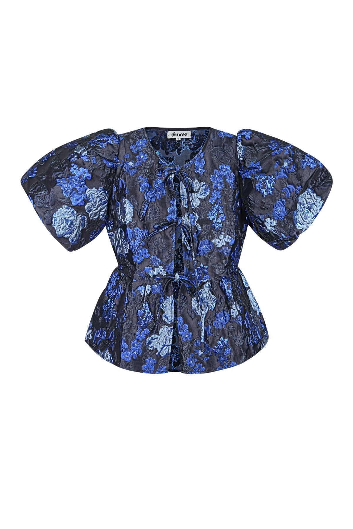 Gewebter Polyesterfaser Damen Kurzarm-Top Elegante Blumenmuster