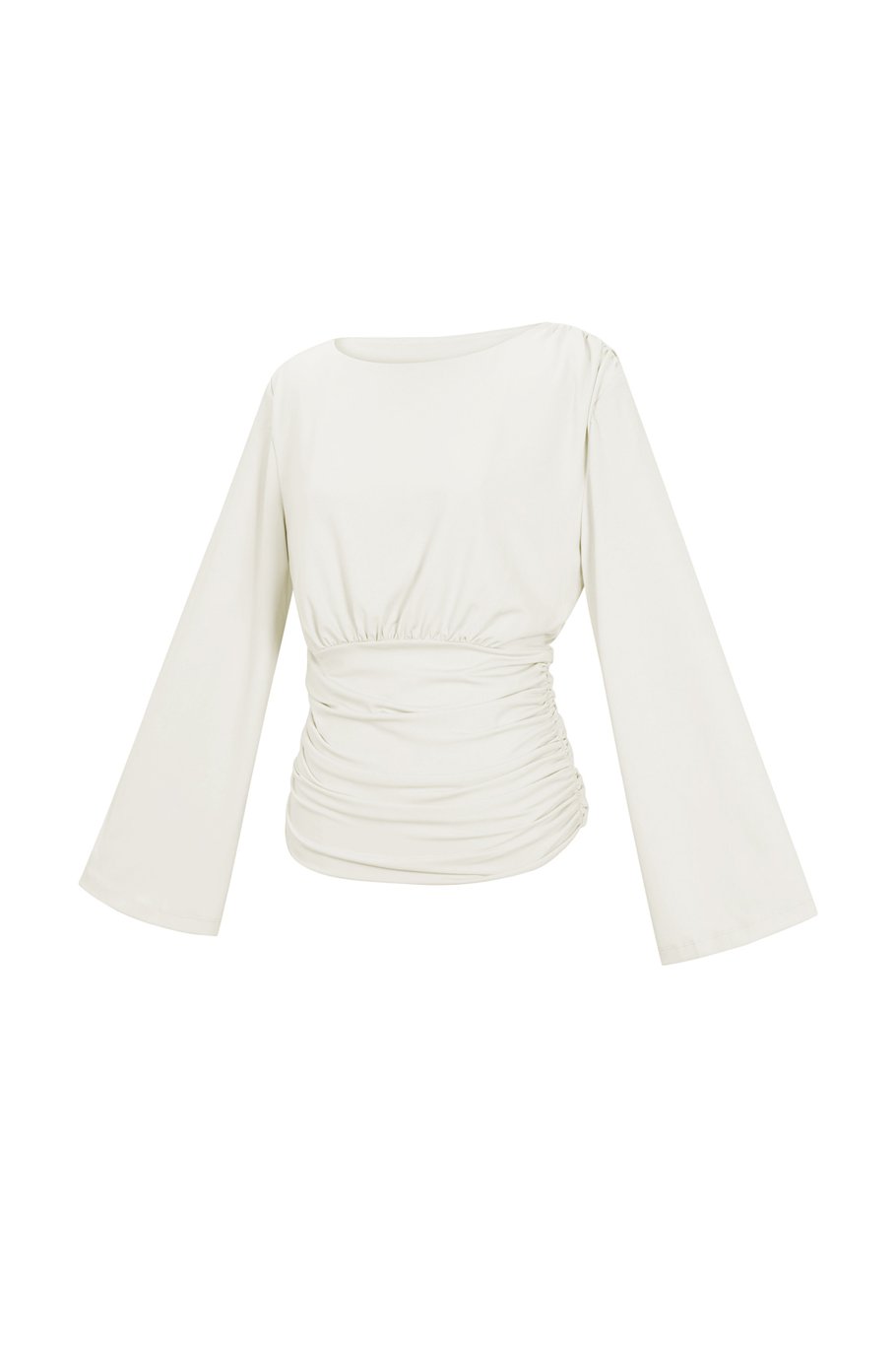 Getailleerde top met uitlopende mouwen