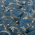 Embroidered Leaf Denim Top | Sleeveless & Cropped | Indigo & Light Indigo | EU 34-52