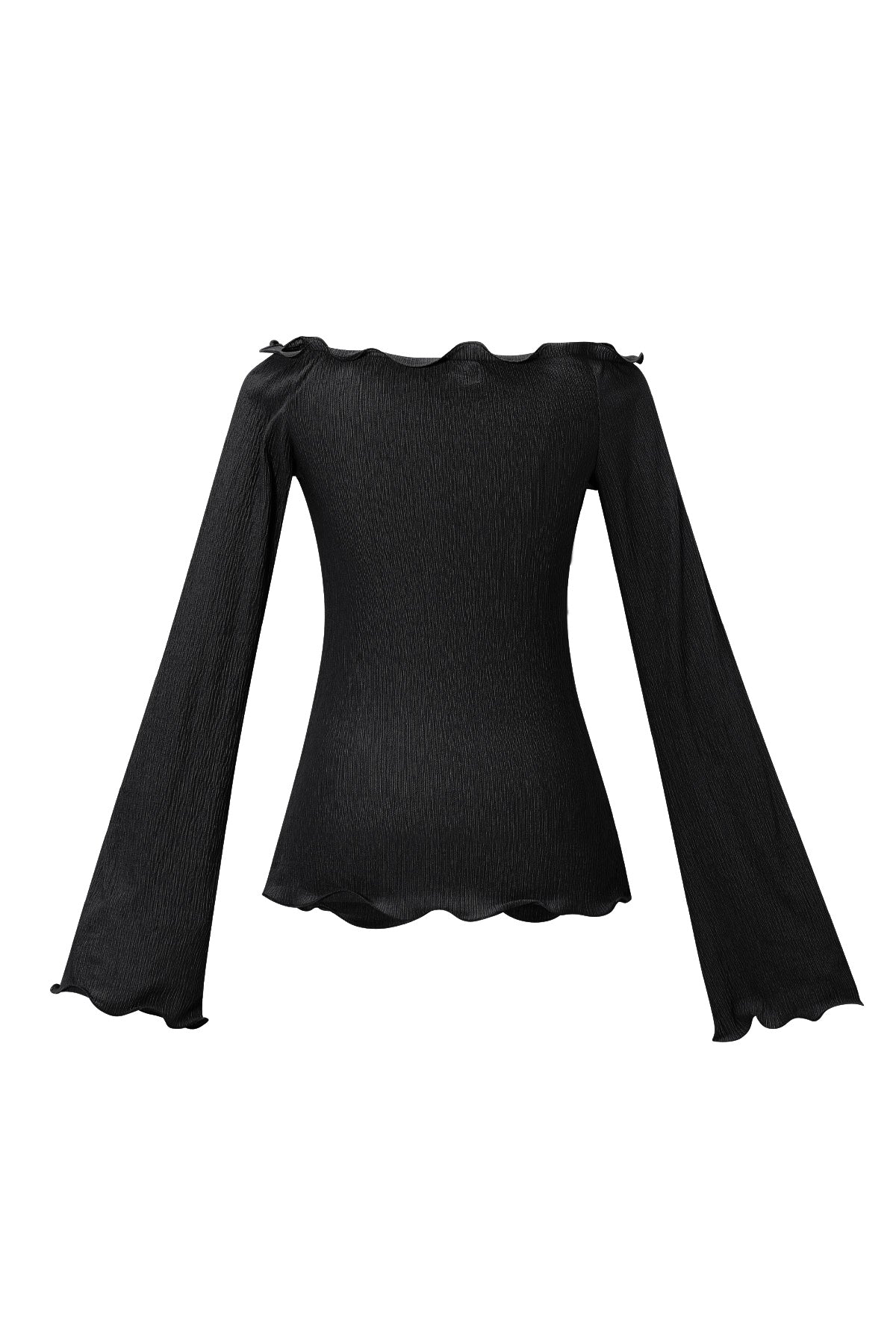 Golvende Top | Casual Gebreide Top met Lange Mouwen | Zwart & Blauw | S-L
