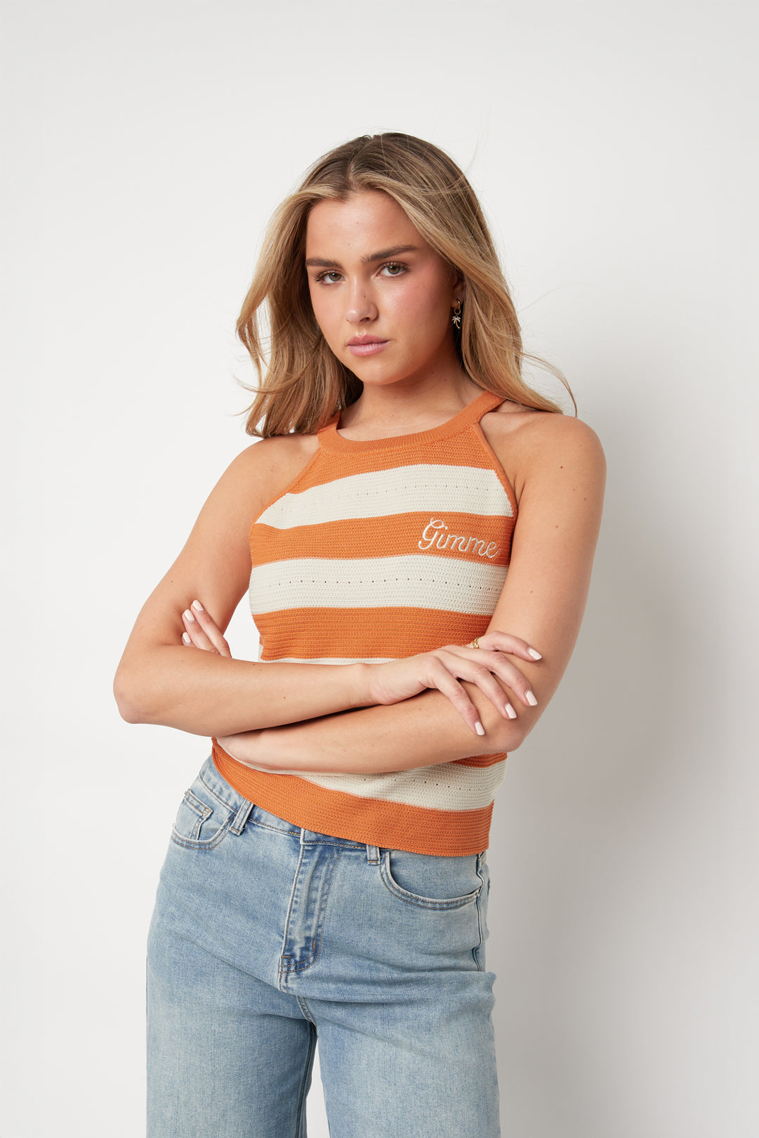 Gestreiftes Stricktop