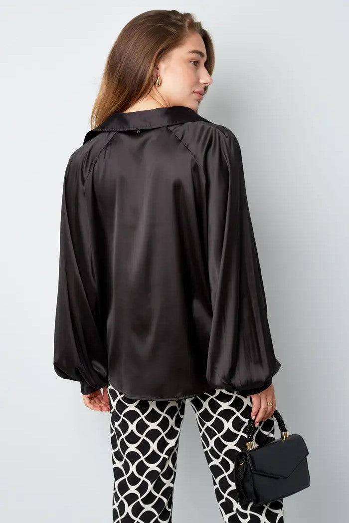 Bluse mit weiten Puffärmeln | Damen