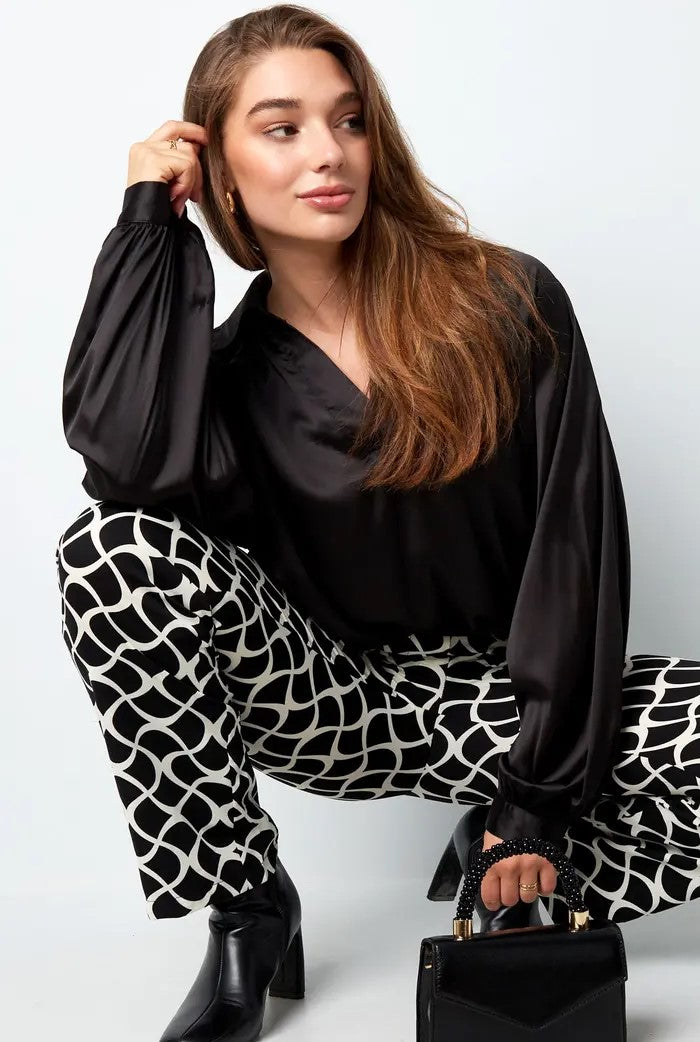 Bluse mit weiten Puffärmeln | Damen