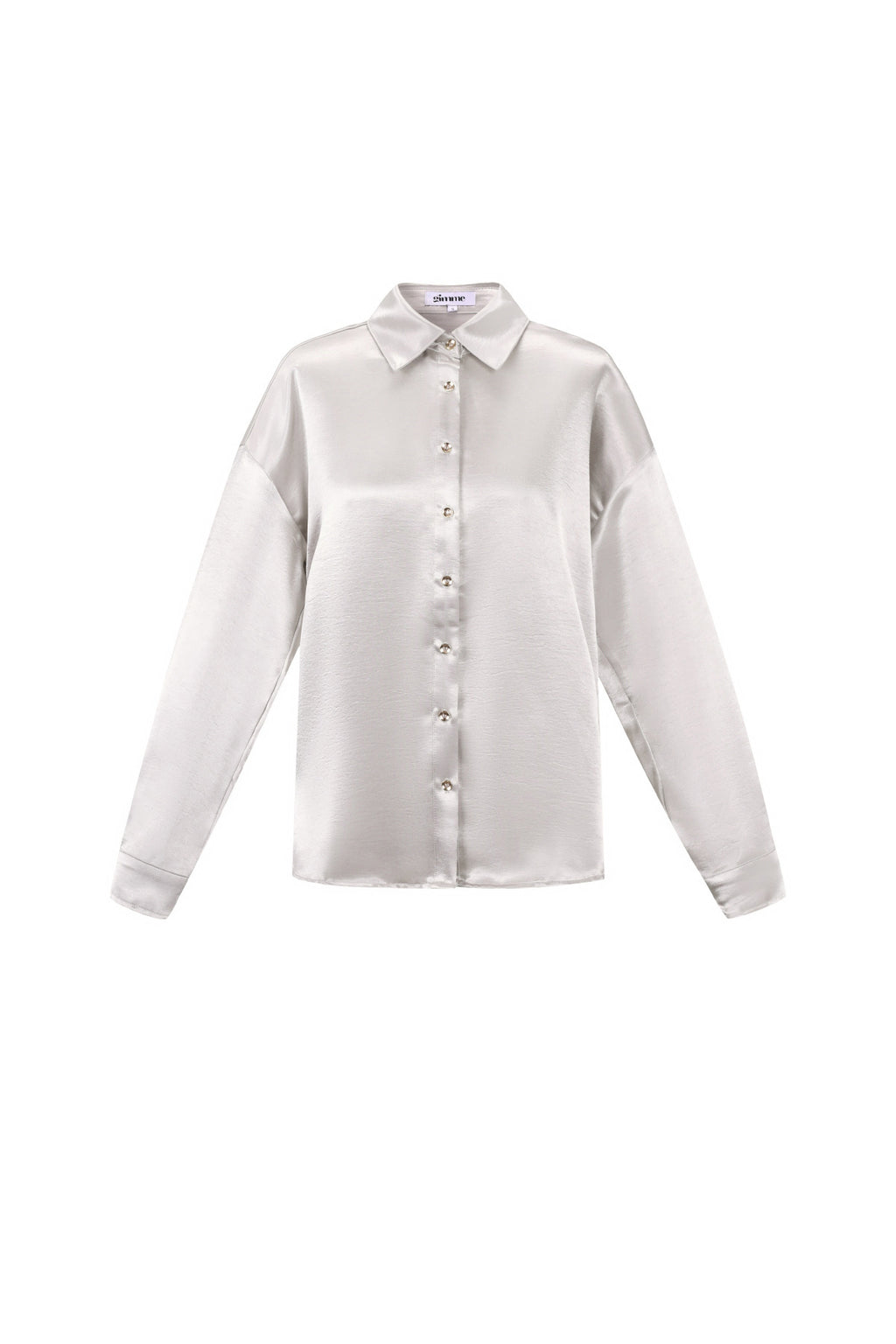 Gewebtes Damenhemd mit Glanz | Casual Basic