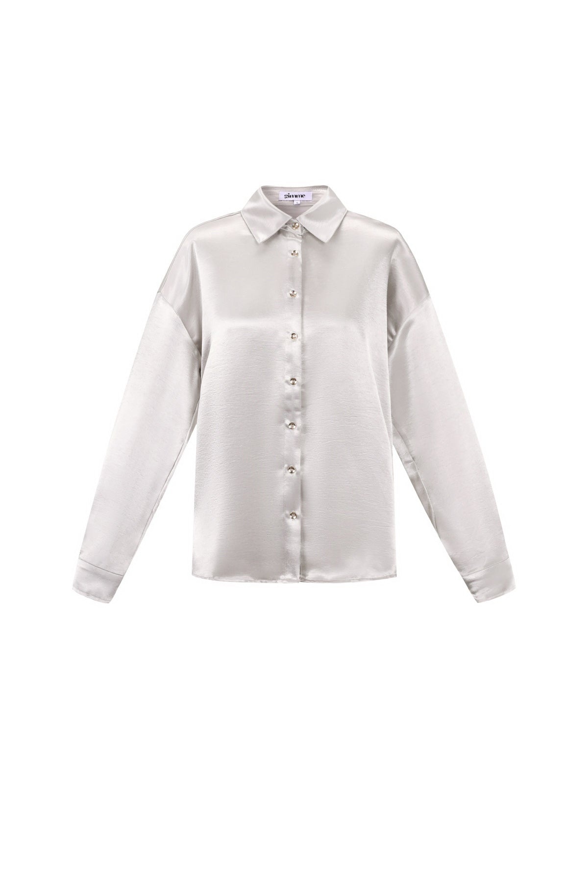Gewebtes Damenhemd mit Glanz | Casual Basic