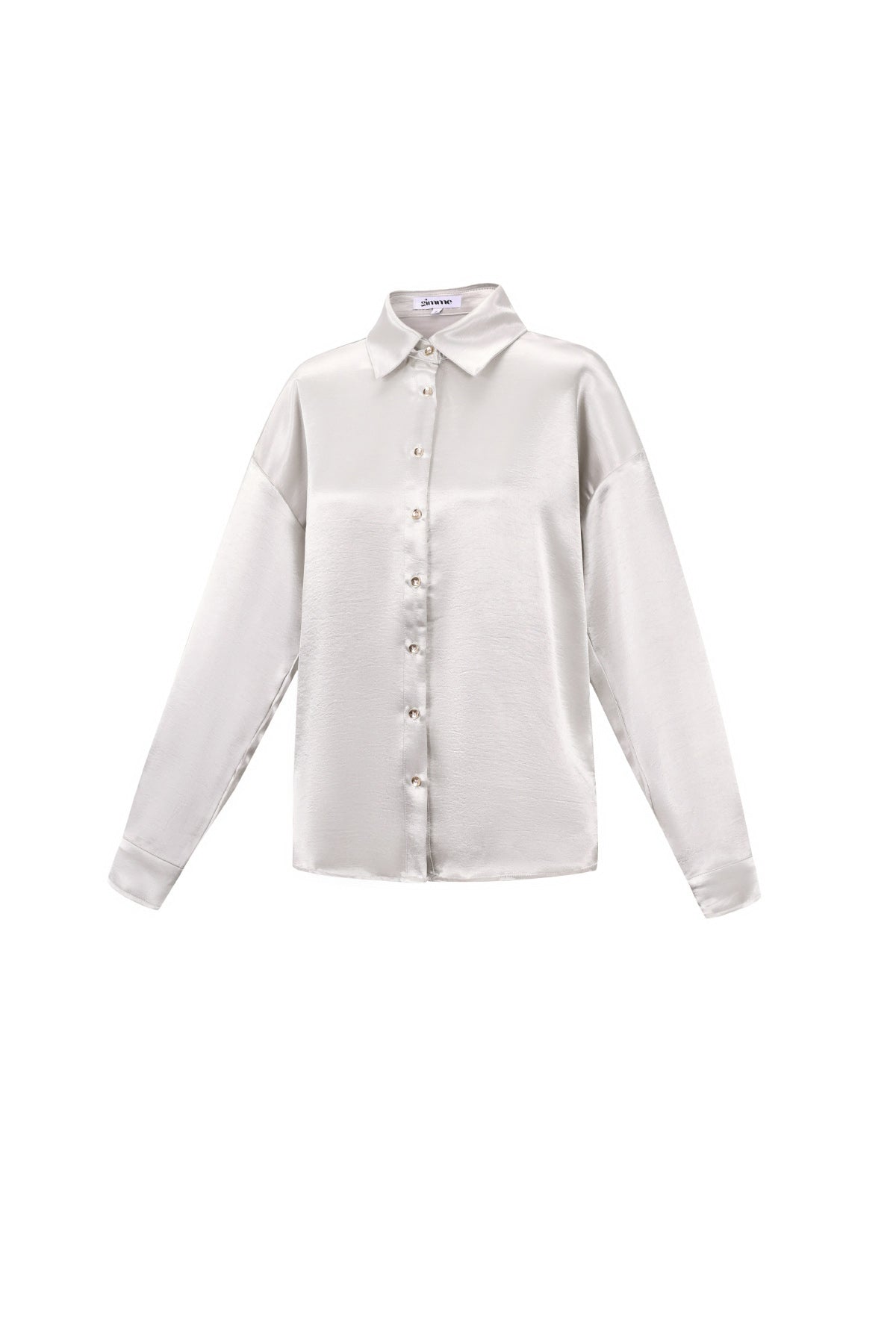 Gewebtes Damenhemd mit Glanz | Casual Basic