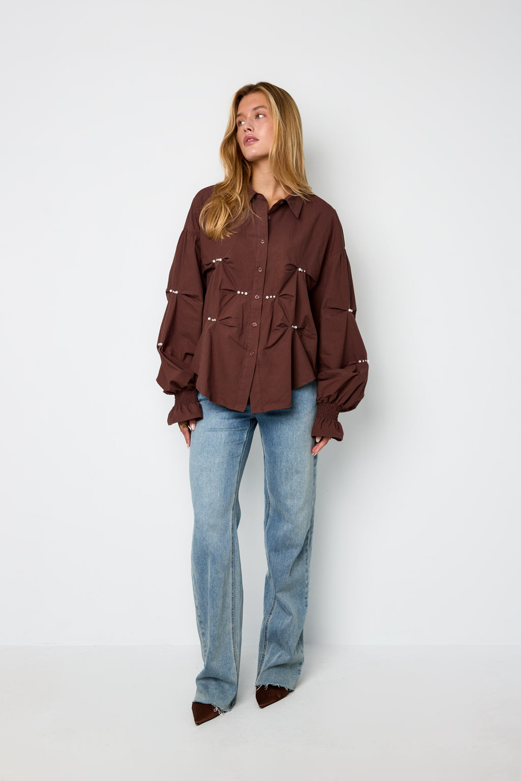Dromerige Blouse Dames | Losse Pasvorm Flare Mouw