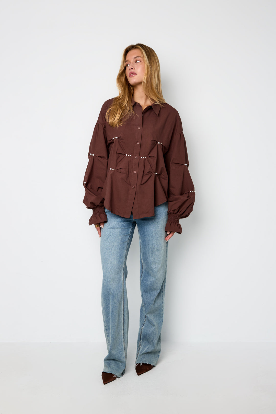 Dromerige Blouse Dames | Losse Pasvorm Flare Mouw