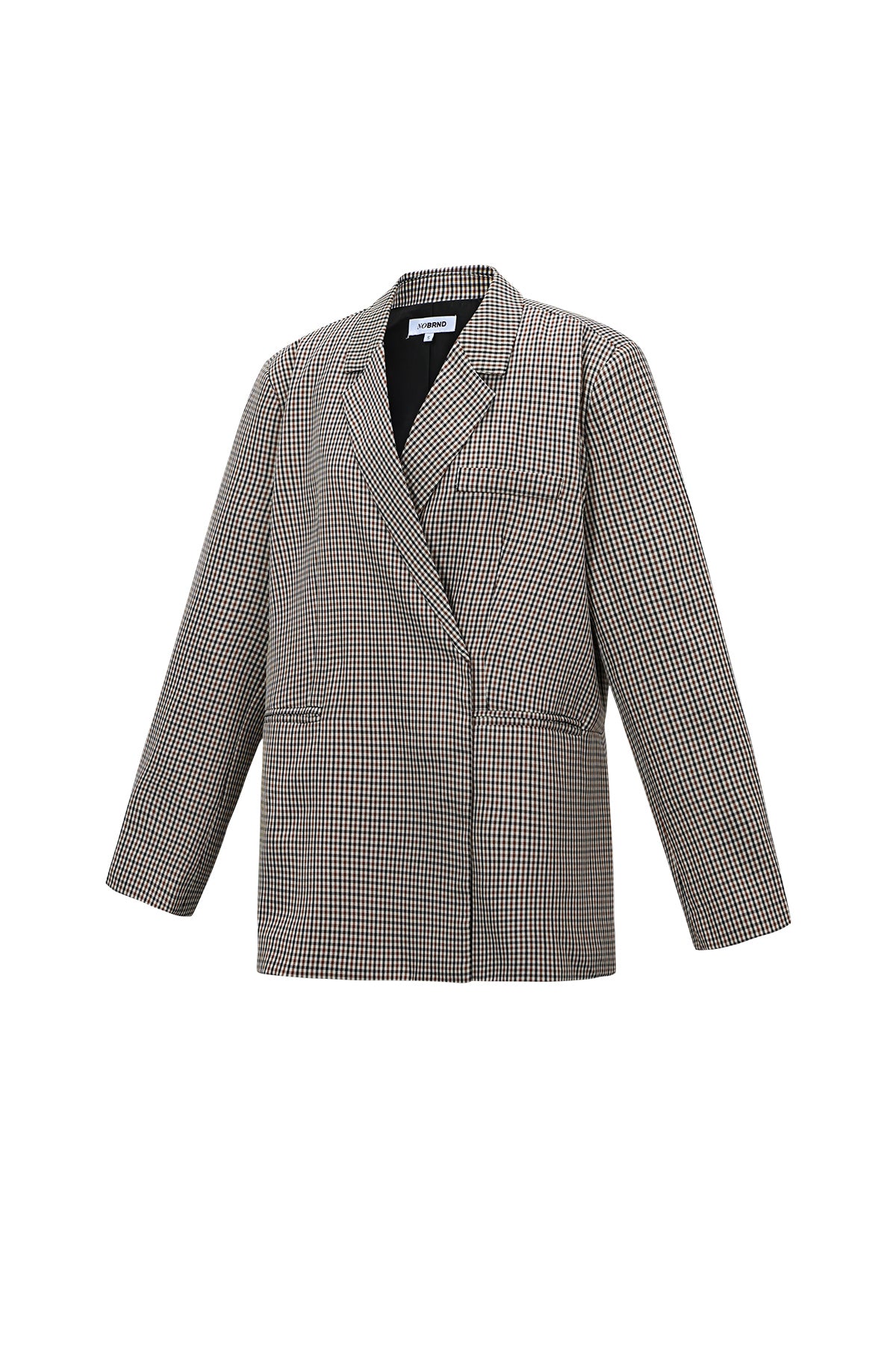 Checked oversized blazer