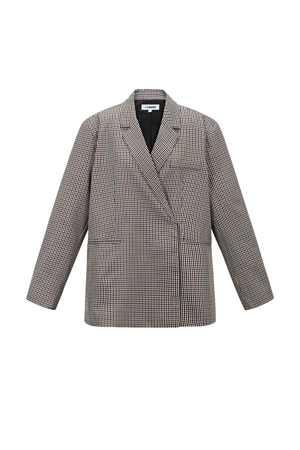 Checked oversized blazer