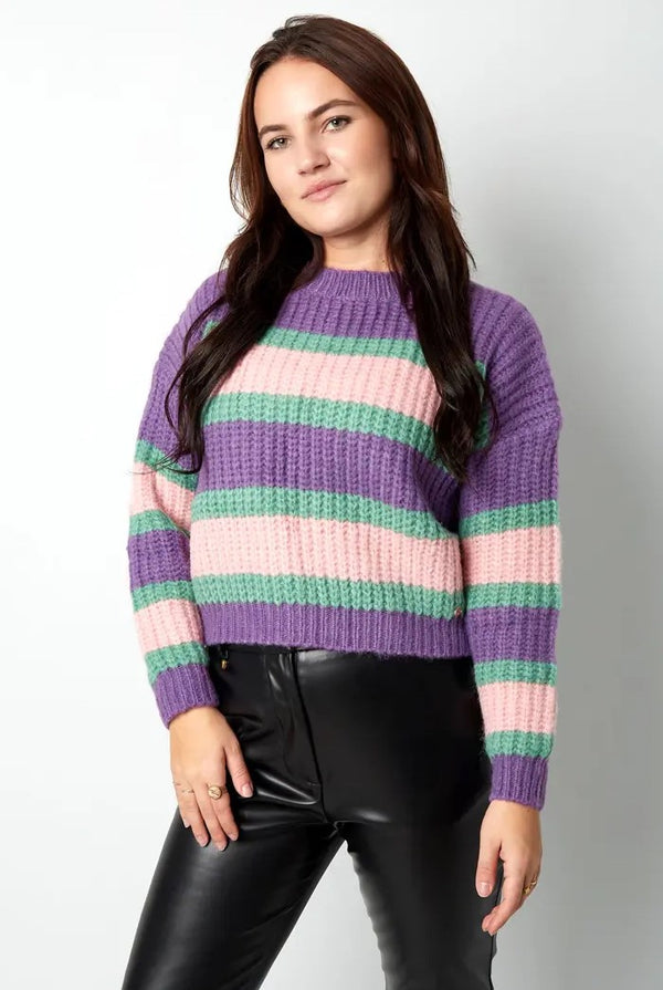 Cropped damestrui met strepen