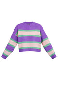 Cropped striped sweater for women