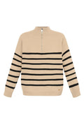 Damen Strickpullover mit Streifen & Reißverschluss | Herbst/Winter