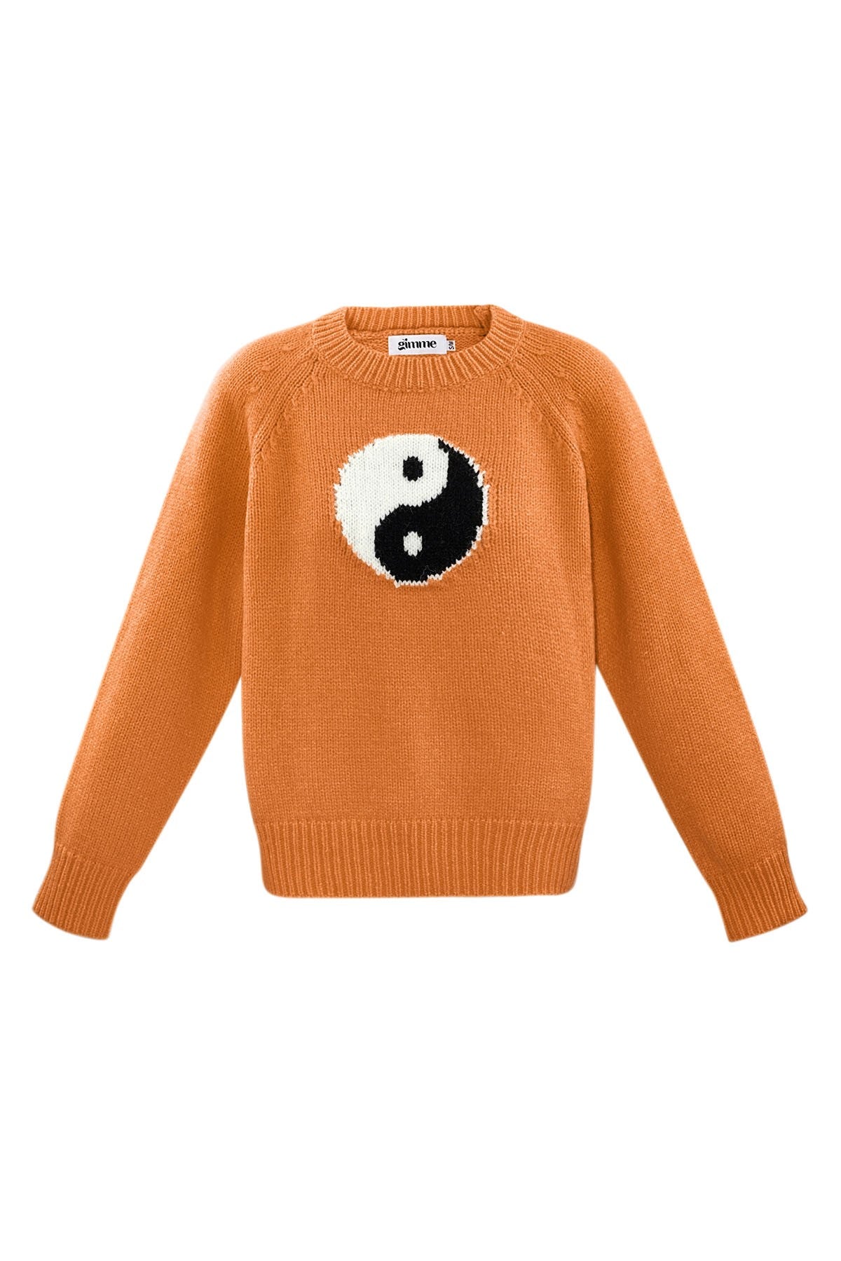 Knitted Sweater Women Yin Yang | Round Neck & Striking Symbol